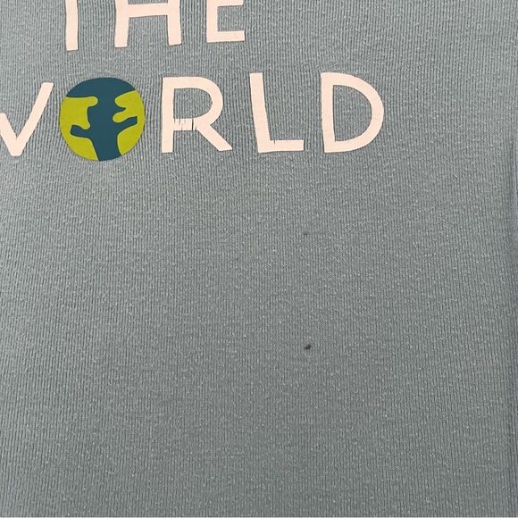 Old Navy Unisex "change the world”' Pajama Set for Toddler 4T - Picture 6 of 7